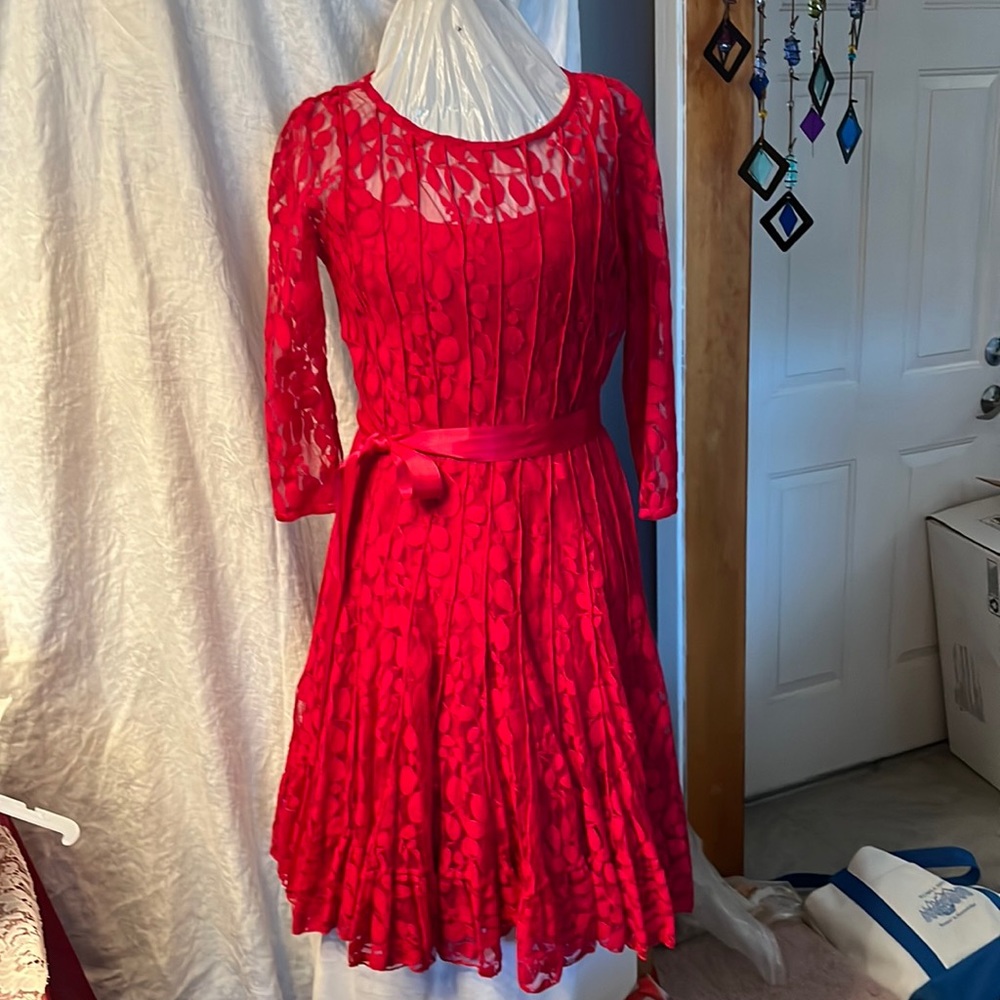 Beautiful Red leaf pattern dress